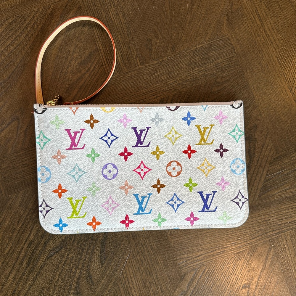 Louis Vuitton Murakami Multicolor Neverfull Pouchette brand new